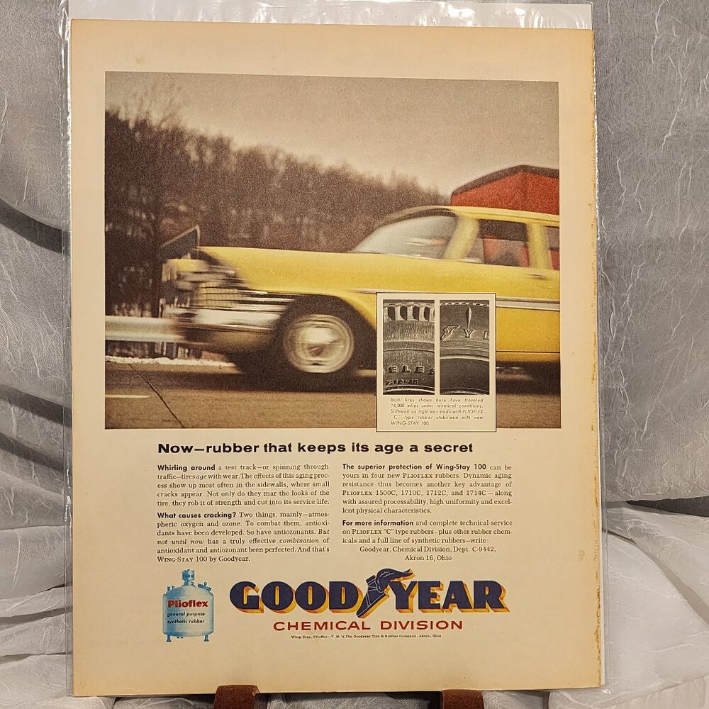 Goodyear Chemical Advertisement  / Fortune Magazine Cover - March 1959